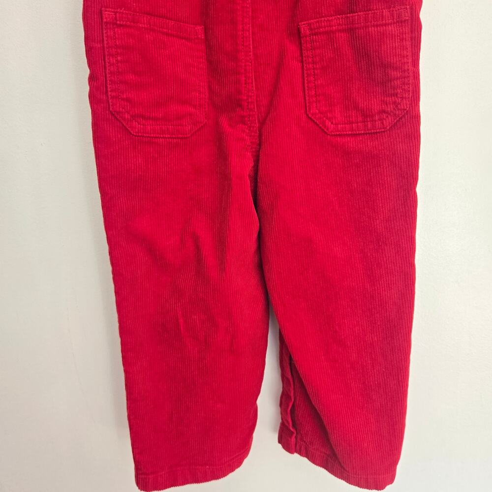 Talbots Kids Toddler Corduroy Overalls Red Sports Theme Football Baseball 24Mo - Picture 3 of 9